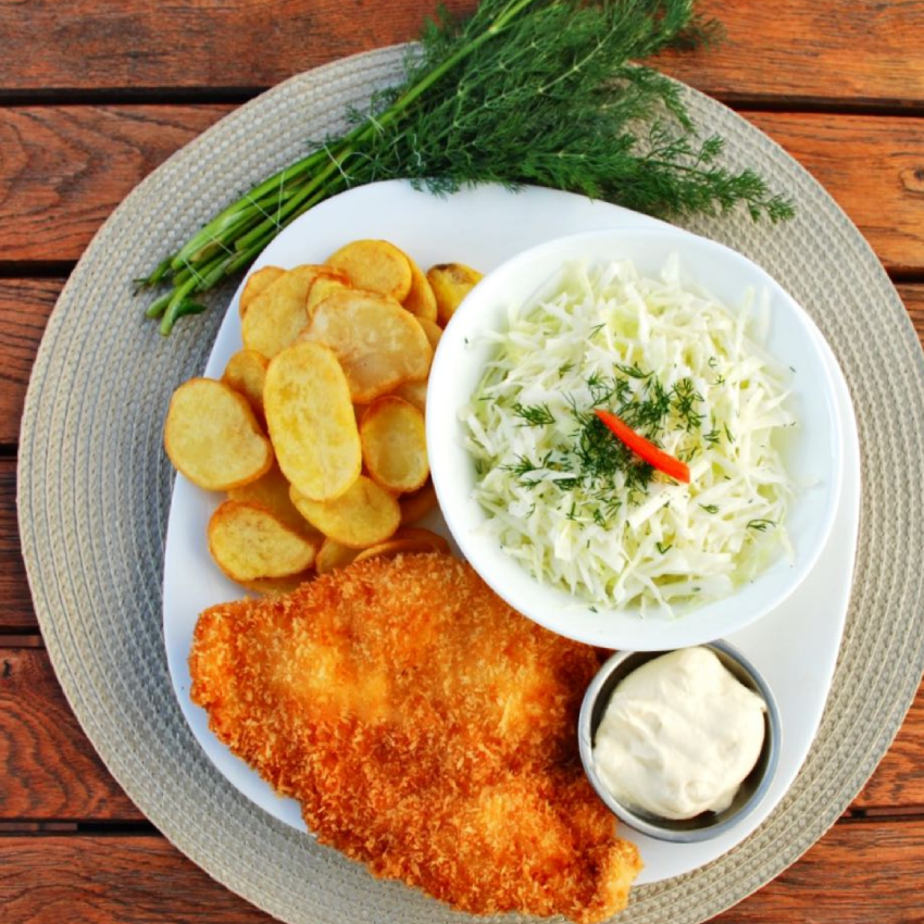 Meniu snitel de pui panko